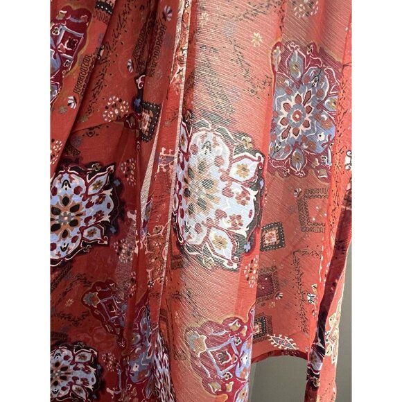 Maurices Flowy Sheer Lined Sienna Medallion Midi Dress ~ Plus Size 1X ~ NEW NWT - Picture 9 of 9